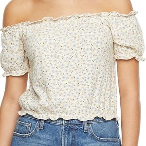 Arizona short sleeve blouse “white corn floral” sz XL NWT